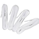 2 pairs of sturdy shoe laces, flat, white, 90 cm