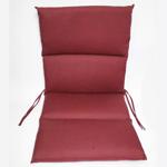 Low-back cushion, burgundy red, 105 x 50 x 5 cm