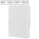 Lenzuolo con angoli in Jersey Melange Premium, 100% cotone, argento, 90-100 x...