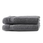lot de 2 draps de douche, 100% coton luxueux, avec 2 bordures, anthracite, 70...