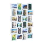 Photo frame for 24 photos, multi photo frame for hanging, white, 59 x 86 x 2....