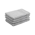 Lot de 4 gants de toilette 100% coton, argentés, lavettes en éponge avec bouc...