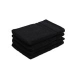 Lot de 4 gants de toilette 100% coton, noirs, lavettes en éponge avec boucle ...