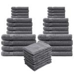 Set de 32 serviettes en éponge anthracite – Douces & absorbantes pour salle d...
