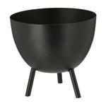 Blumentopf aus Eisen - Übertopf mit 3 Füssen für kleine Pflanzen - Schwarz, 1...