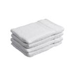 Lot de 4 gants de toilette 100% coton, blancs, lavettes en éponge avec boucle...