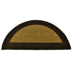 Semi-circular doormat, coconut dirt-trapping mat, black and brown, 40 x 80 cm