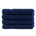 Serviettes d‘invité 30 x 50 cm, 100% coton luxueux, lot de 4 serviettes, bleu...
