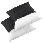 Fodere per cuscini in cotone, set di 4, 2 fodere e 2 imbottiture, ciascuna 40...