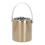 Ice bucket with double wall, stainless steel ice bucket, gold, silver, 15 x 1...