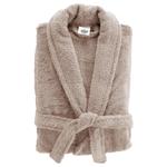 Terry bathrobe – sauna robe for her & him – light brown, one size – soft cott...