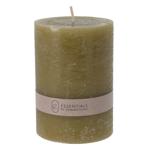 Candela a colonna oliva, Ø 7 x altezza 10 cm