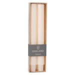 Taper candles set of 2 for candle holders, elegant candles, white, 3 x 25 cm