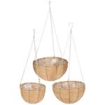 Grapevine, set of 3, beige, wicker pots