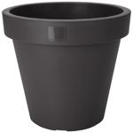 Blumentopf rund, anthrazit, Pflanztopf aus 100% recyclebaren Kunststoff, Ø 30...