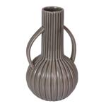 Vase en faïence, vase de fleurs lasuré en forme de cruche, vert, 12 x 12 x 21...