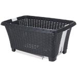 Folding laundry basket with legs, anthracite/grey, 60 x 40 x 58 cm - plastic ...