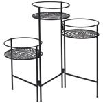 Set di 3 portafiori di design, in metallo, nero, 66x22x49cm - Eleganza senza ...