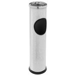 Stehaschenbecher mit Mülleimer - 2 in 1 Edelstahl Säulenaschenbecher für Busi...