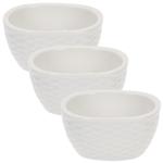 Servier-Set 3 Schalen Porzellan - Für Snacks Dips & Desserts - Ø 9,5 x H 4,5 ...