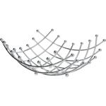 Metal fruit basket in lattice look, Ø 31 x H 14 m