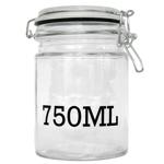 Drahtbügel-Vorratsglas 750 ml - Luftdicht für Müsli, Nudeln, Reis, Linsen - G...