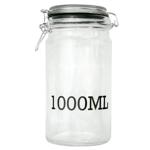Drahtbügel-Vorratsglas 1000ml - Luftdichte Glasbehälter für Mehl, Zucker, Müs...