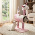 Cat scratching tree, unicorn design – ideal for kittens & senior cats – robus...