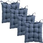 Set of 4 quilted chair cushions 46 x 46 cm cobalt – Comfortable seat cushions...