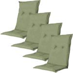 4er-Set Gartenstuhlkissen Niederlehner - Weiche, komfortable Polsterung, grün...