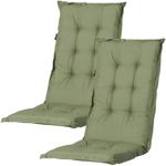 2er-Set Gartenstuhlkissen Hochlehner - Weiche, komfortable Polsterung, grün, ...