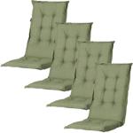 4er-Set Gartenstuhlkissen Hochlehner - Weiche, komfortable Polsterung, grün, ...