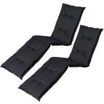 2er-Set Liegen-Auflage - Weiche, komfortable Polsterung, schwarz, 200x65 cm -...