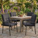 4er-Set Gartenstuhlkissen Niederlehner - Weiche, komfortable Polsterung, schw...