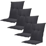 4er-Set Gartenstuhlkissen Niederlehner - Weiche, komfortable Polsterung, schw...