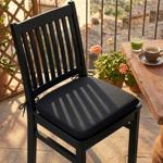 Stuhlkissen 46x48 cm Schwarz - Bequeme Sitzkissen für Esszimmer & Gartenstühl...