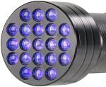 Torcia UV con funzione verifica banconote – dispositivo 2 in 1 con 21 LED, al...