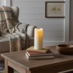 Echtwachskerze mit beweglicher LED-Flamme, 90 x 225 mm, Gr. XL