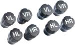 Radmerker-Set, Ventilkappen, 2x 4 Stück
