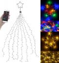Christmas tree wrap-around string lights, 320 RGBW LEDs, Bluetooth & App, IP4...