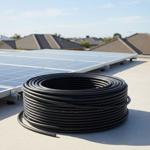 Solarkabel mit 1x 4 mm² (12 AWAWG), 50 m, IP68, bis 1.800 V, schwarz